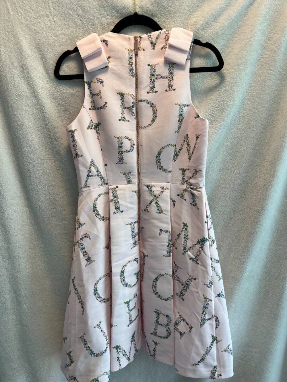 Ted Baker ZOWEY Unity Alphabet Floral Print Fit-Flare Mini Dress Size 2 (US 6) - Picture 7 of 8
